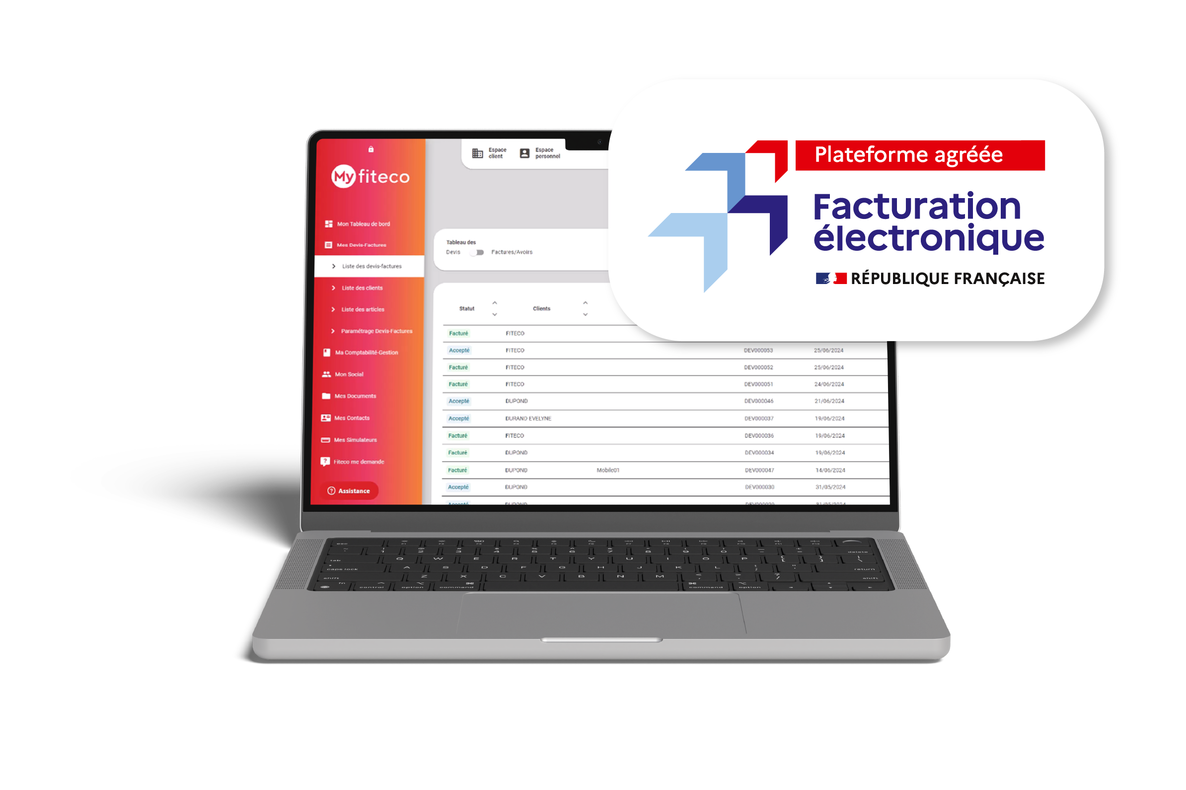 My fiteco plateforme Agréée facturation électronique